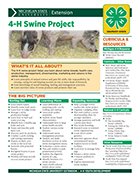 MI 4-H Swine Project Snapshot SheetThe 4-H swine project can provide youth with the opportunity to learn about selection, management, health, marketing and careers in the swine industry. This 4-H snapshot sheet covers what 4-H’ers can learn from a 4-H swine project, ways to get involved and resources for learning more. This is one in a series of Michigan 4-H snapshot sheets on a variety of topics. (2 pages, 2013)  Michigan 4-H Swine Project Snapshot (4H1618)