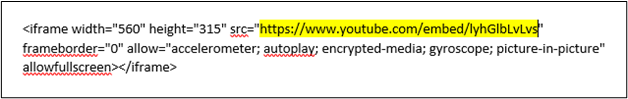 Getting an YouTube Embed URL - ANR Communications & Marketing