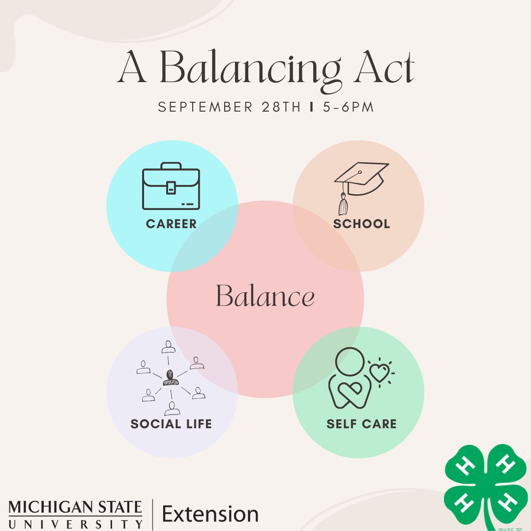 A Balancing Act School Work and Social Life 4 H Adulting 101