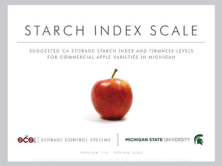 New starch charts for evaluating the maturity of apple varieties in  Michigan - Apples