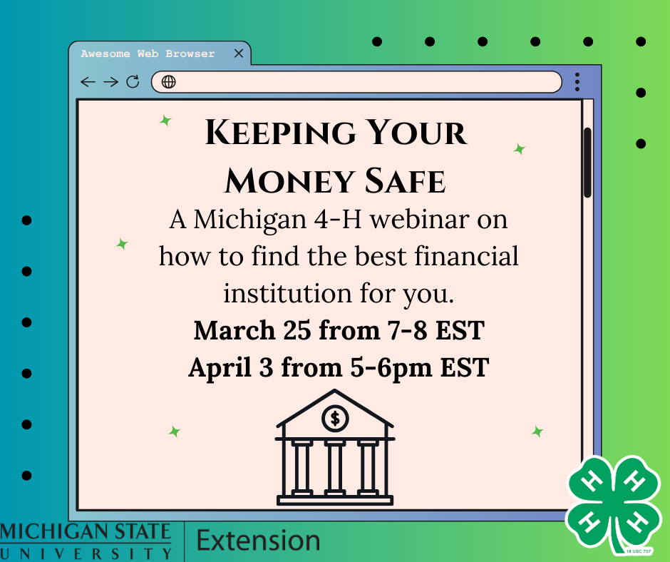 Keeping Your Money Safe 4 H Smart Money Contests