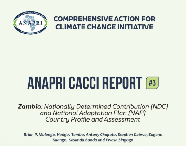 CACCI Report #3: Zambia: Nationally Determined Contribution (NDC) and National Adaptation Plan (NAP) Country Profile and Assessment