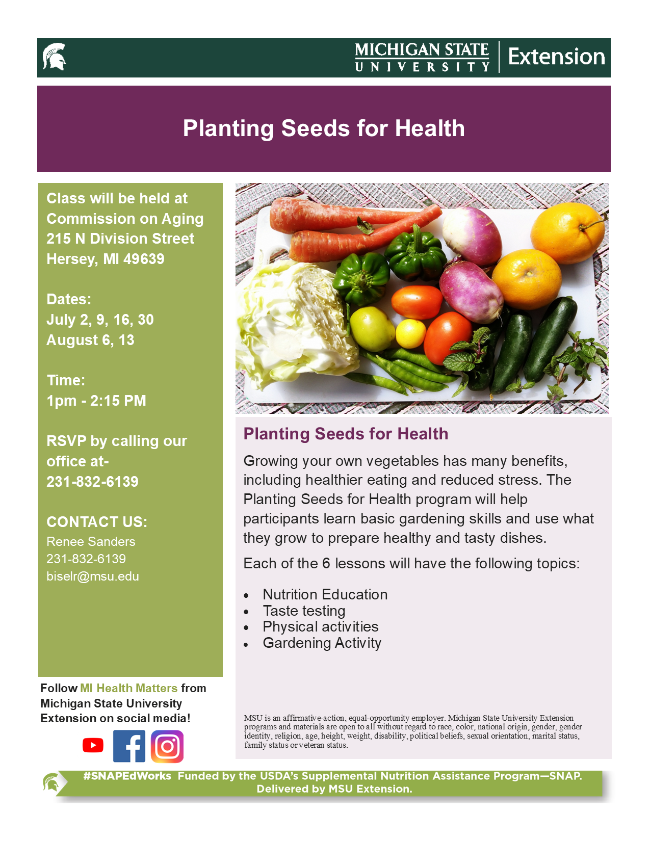 Planting Seeds for Health Hersey COA - Osceola County