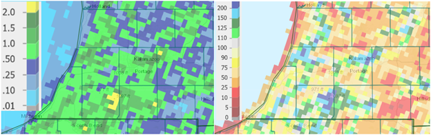 Precipitation totals