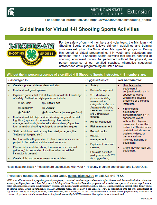 Virtual Shooting Sports - 4-H Shooting Sports