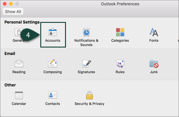 outlook for mac preferences