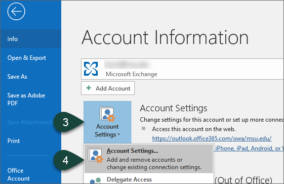 how to add another account to outlook 365